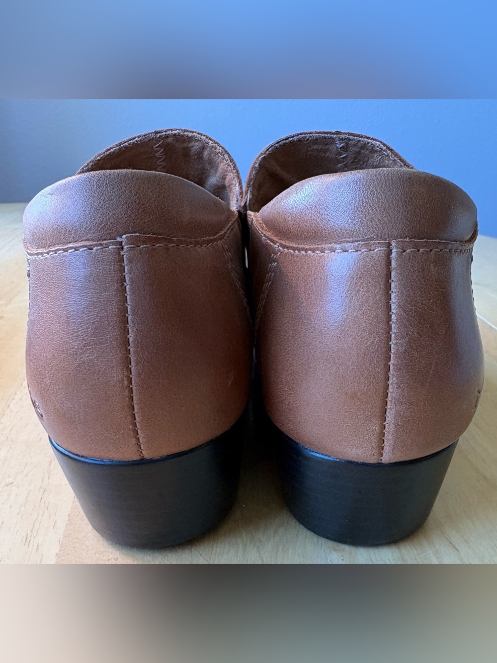TAOS NWOT Daily Ankle Boot in Caramel Leather YKK Zip-Accent 1.5” Block Heel 7.5 - Picture 10 of 14